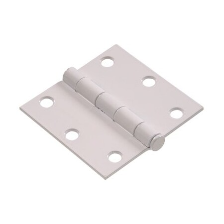 3-1/2 WHITE SQ HINGE